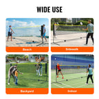 VEVOR 17ft Height-Adjustable Badminton, Volleyball, Pickleball & Tennis Net with Stand & Carry Bag