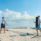 VEVOR 17ft Height-Adjustable Badminton, Volleyball, Pickleball & Tennis Net with Stand & Carry Bag