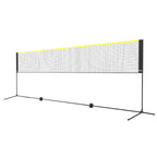 VEVOR 17ft Height-Adjustable Badminton, Volleyball, Pickleball & Tennis Net with Stand & Carry Bag