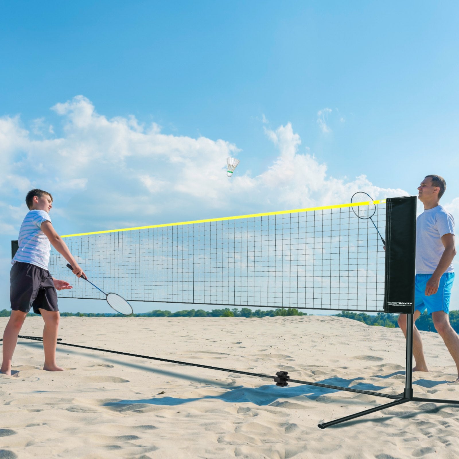 VEVOR 6.09m/20ft Badminton Net Set Outdoor Portable Volleyball Pickleball Tennis Net