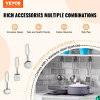 VEVOR Kitchen Playset Kids Pretend Cooking Play Toy 24 Piece Accessories White.