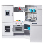 VEVOR Kitchen Playset Kids Pretend Cooking Play Toy 24 Piece Accessories White.