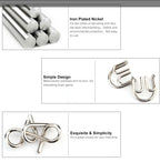 Wire Puzzle Set 20 Pack Metal IQ Brain Training Toys