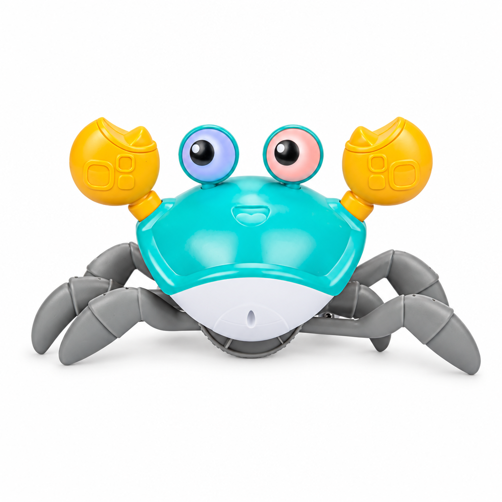 Sky Green crawling crab photo cleanup